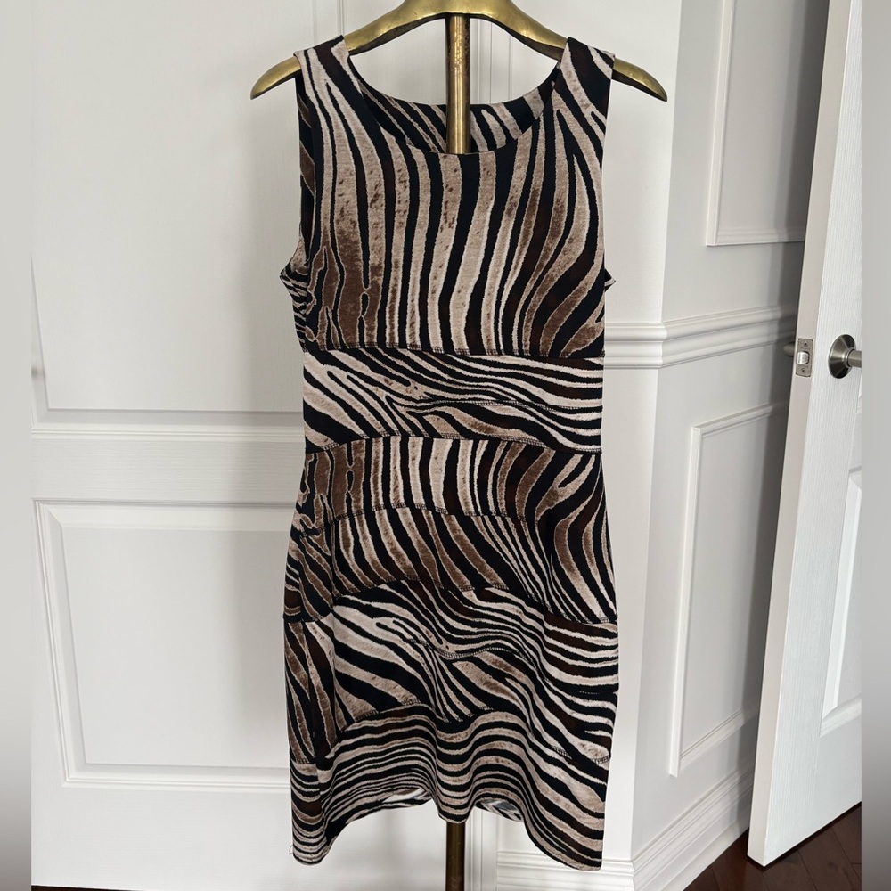 Zebra Print Sleeveless Dress